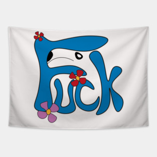 Groovy Dog - F*ck - Calligraphy Art Tapestry