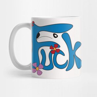 Groovy Dog - F*ck - Calligraphy Art Mug