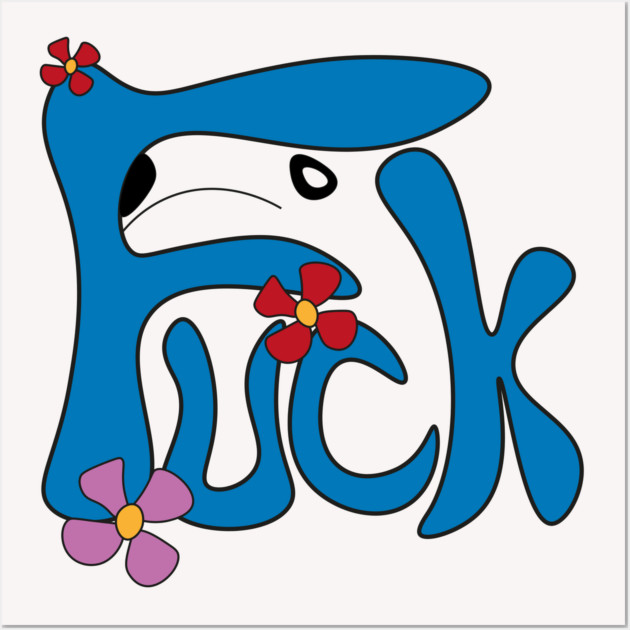 Groovy Dog - F*ck - Calligraphy Art Wall Art by TuncGK