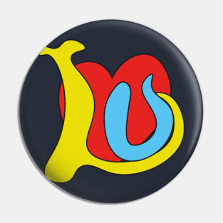 I Love You - Funky Groovy Retro Typography Pin