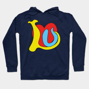 I Love You - Funky Groovy Retro Typography Hoodie