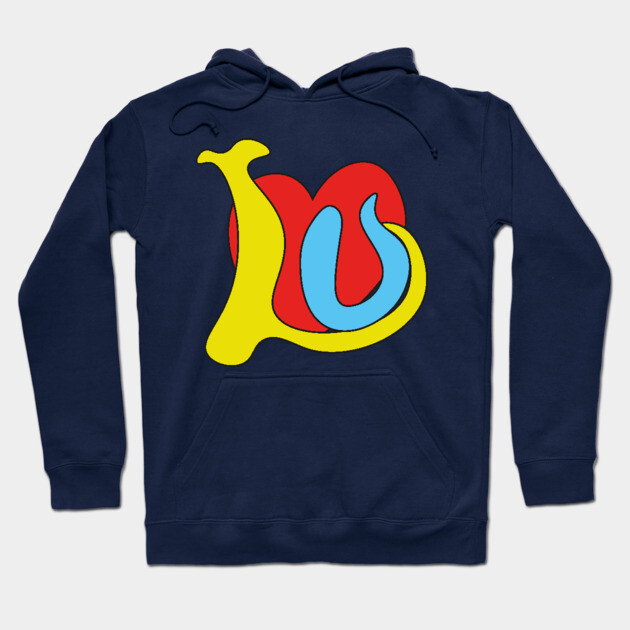 I Love You - Funky Groovy Retro Typography Hoodie by TuncGK
