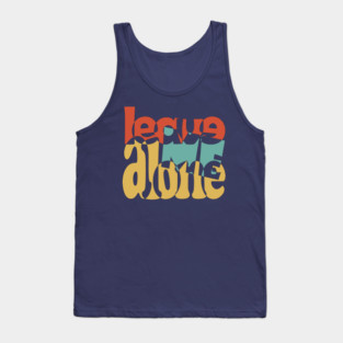 Love Typography in Groovy Style Tank Top