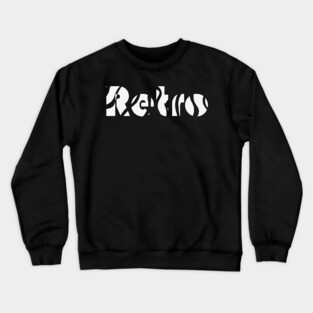 Retro Wavy Typography Abstract Art Crewneck Sweatshirt