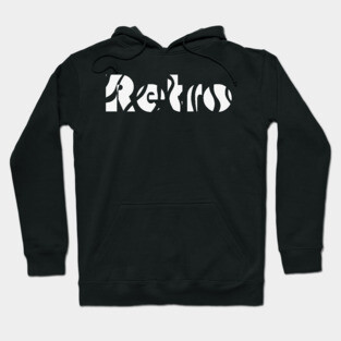 Retro Wavy Typography Abstract Art Hoodie