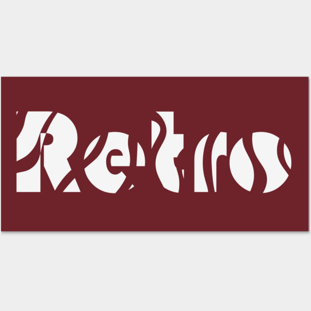 Retro Wavy Typography Abstract Art Wall Art by TuncGK