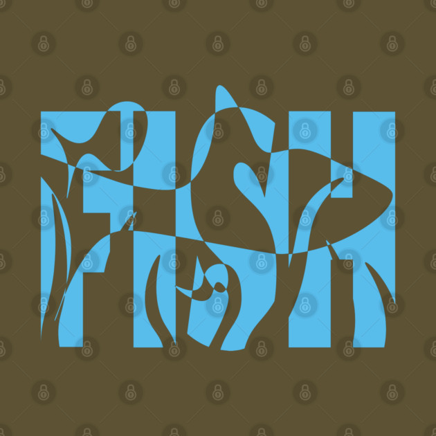 Fish-Themed Wavy Text Design by TuncGK