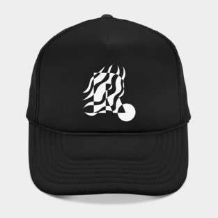 Minimal Abstract Wavy Typography Design Hat