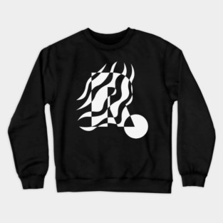 Minimal Abstract Wavy Typography Design Crewneck Sweatshirt