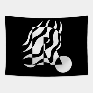 Minimal Abstract Wavy Typography Design Tapestry
