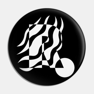 Minimal Abstract Wavy Typography Design Pin