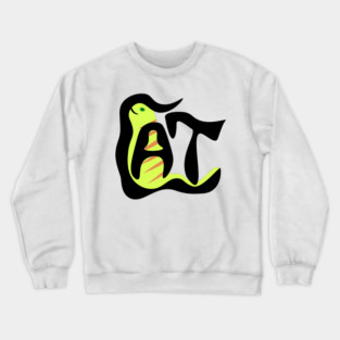 Retro Cat - Vector Art Crewneck Sweatshirt