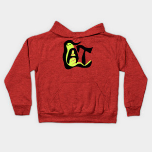 Retro Cat - Vector Art Kids Hoodie