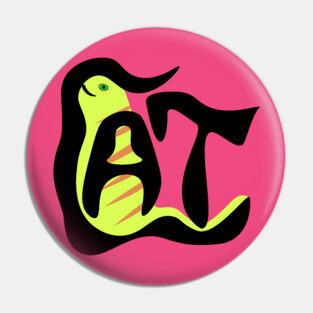 Retro Cat - Vector Art Pin