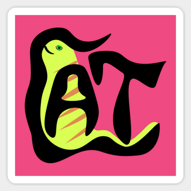 Retro Cat - Vector Art Magnet by TuncGK