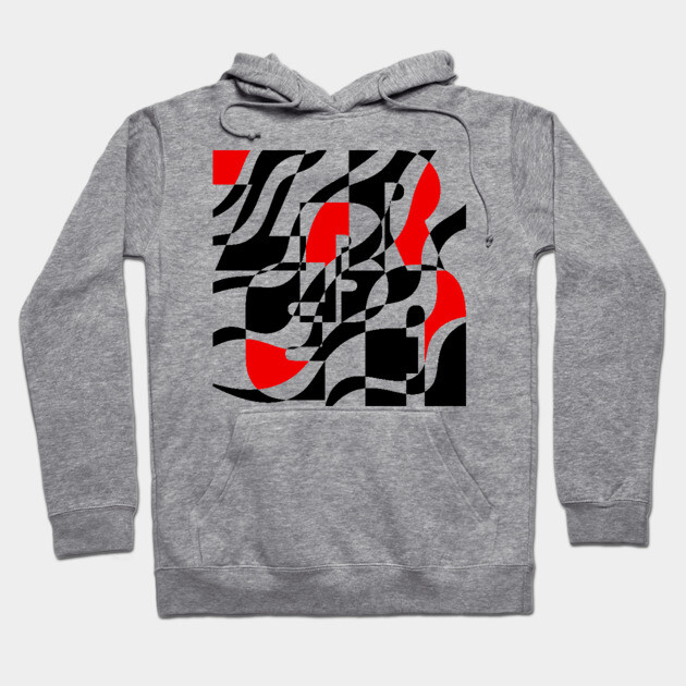 Zebra - Retro Waves and Stripes - Geometric Art Hoodie by TuncGK