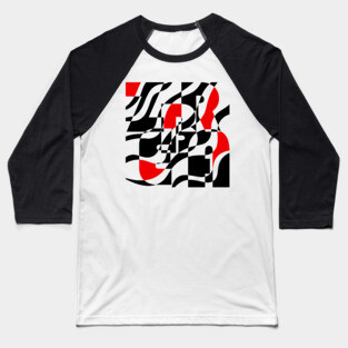 Zebra - Retro Waves and Stripes - Geometric Art Baseball T-Shirt