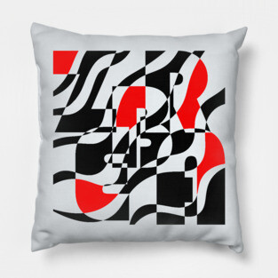 Zebra - Retro Waves and Stripes - Geometric Art Pillow