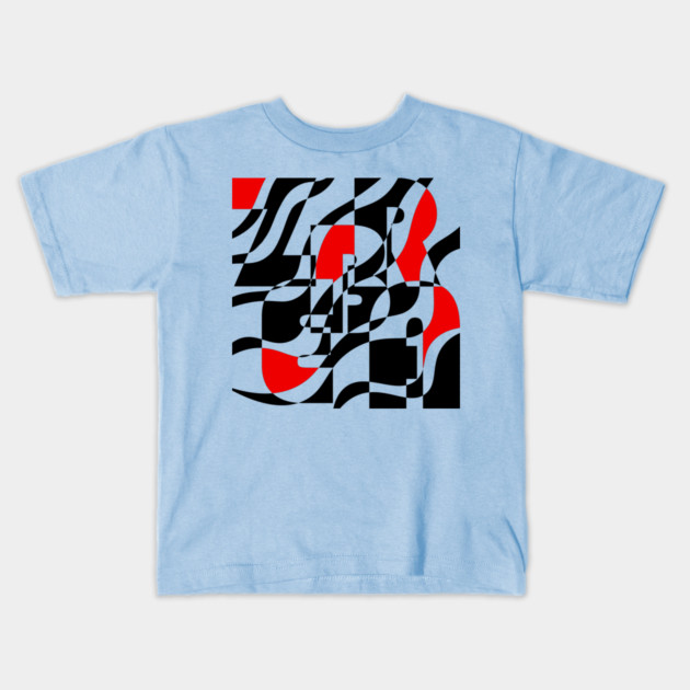 Zebra - Retro Waves and Stripes - Geometric Art Kids T-Shirt by TuncGK