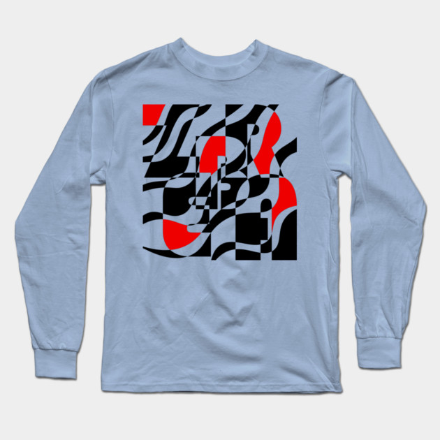 Zebra - Retro Waves and Stripes - Geometric Art Long Sleeve T-Shirt by TuncGK