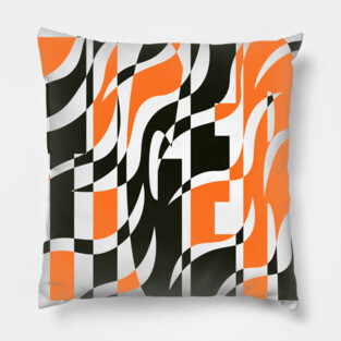 Tiger - King of the Jungle - Retro Stripes Pillow