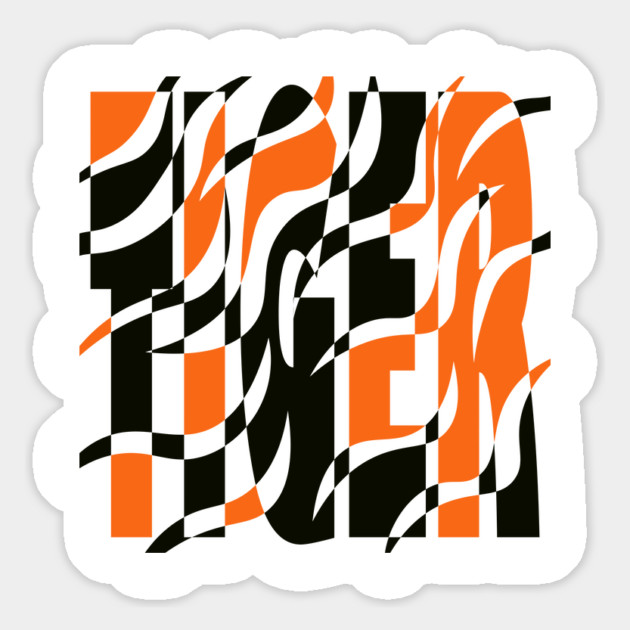 Tiger - King of the Jungle - Retro Stripes Magnet by TuncGK