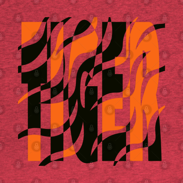 Tiger - King of the Jungle - Retro Stripes by TuncGK