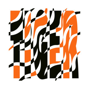 Tiger - King of the Jungle - Retro Stripes T-Shirt