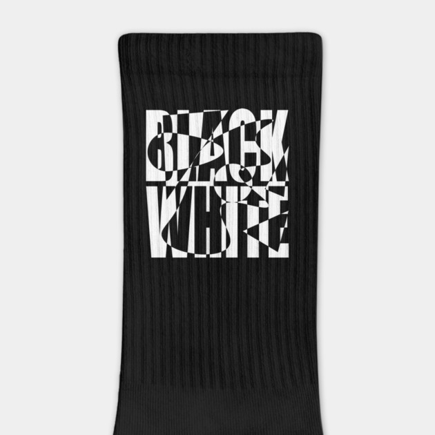 Retro Black and White Checkerboard Text Art by TuncGK