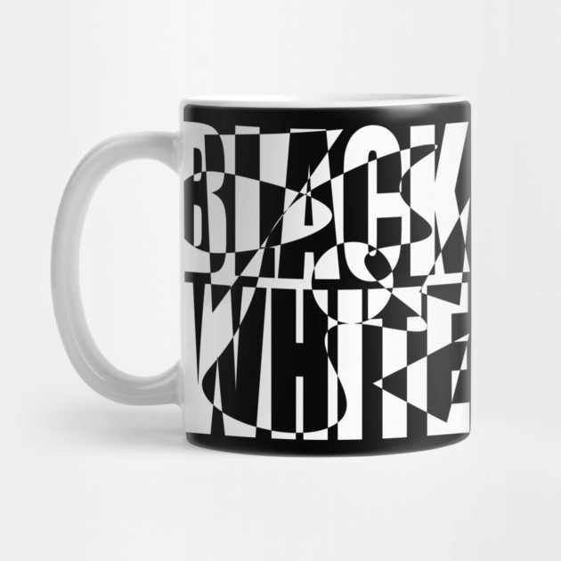 Retro Black and White Checkerboard Text Art by TuncGK