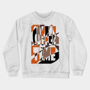 Coffee Lovers Retro Typography - Geometric Art Crewneck Sweatshirt