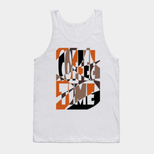 Coffee Lovers Retro Typography - Geometric Art Tank Top