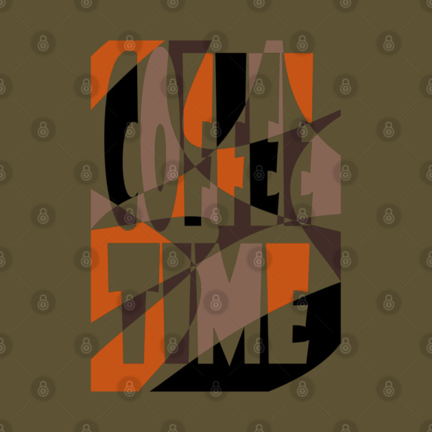 Coffee Lovers Retro Typography - Geometric Art by TuncGK