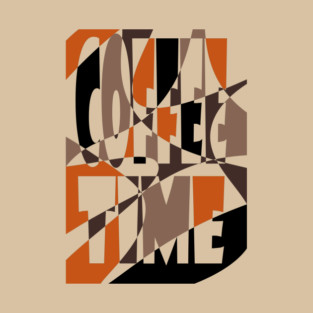 Coffee Lovers Retro Typography - Geometric Art T-Shirt