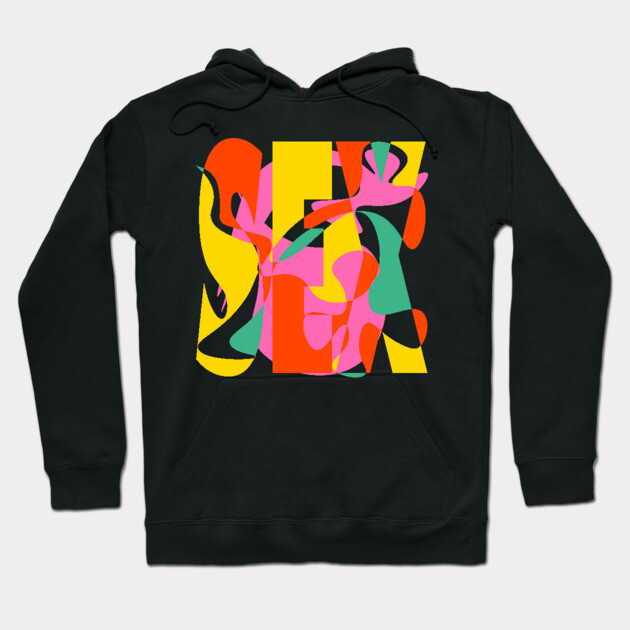 Sex Daze - Crazy Vibrant Retro Design Hoodie by TuncGK
