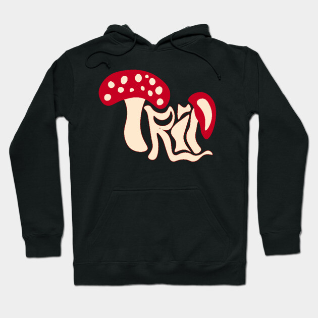 Trippy Mushroom - Psychedelic Groovy Design Hoodie by TuncGK