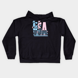 USA Flag Abstract Typography Design Kids Hoodie