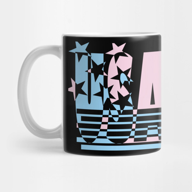 USA Flag Abstract Typography Design by TuncGK