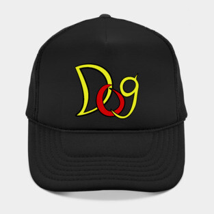 Dog - Groovy Typography - Pop Art Retro Hat