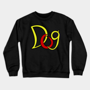 Dog - Groovy Typography - Pop Art Retro Crewneck Sweatshirt