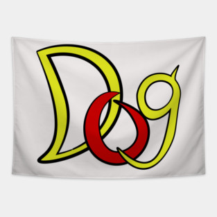 Dog - Groovy Typography - Pop Art Retro Tapestry