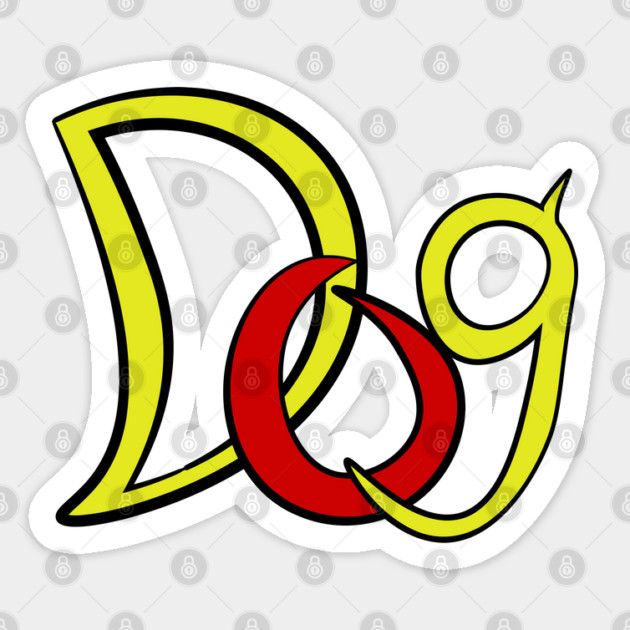 Dog - Groovy Typography - Pop Art Retro Sticker by TuncGK