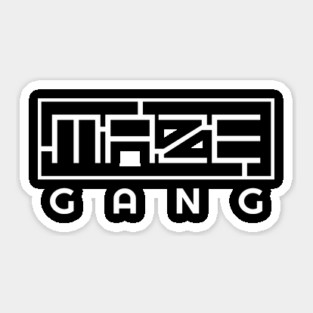 Maze Gang Typography Sticker