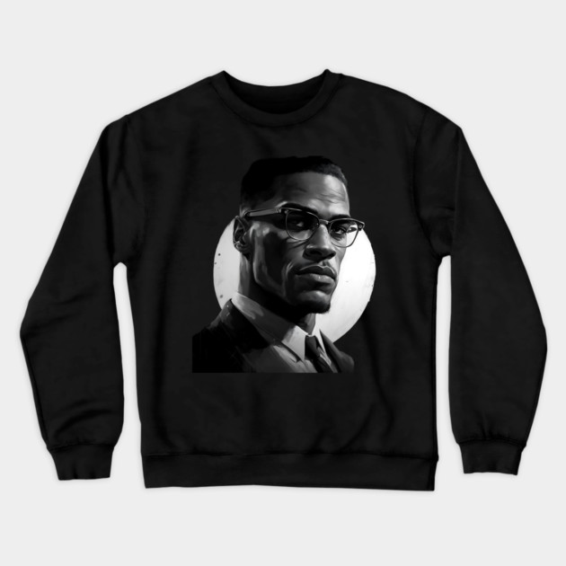 Malcolm X Crewneck Sweatshirt by UrbanLifeApparel