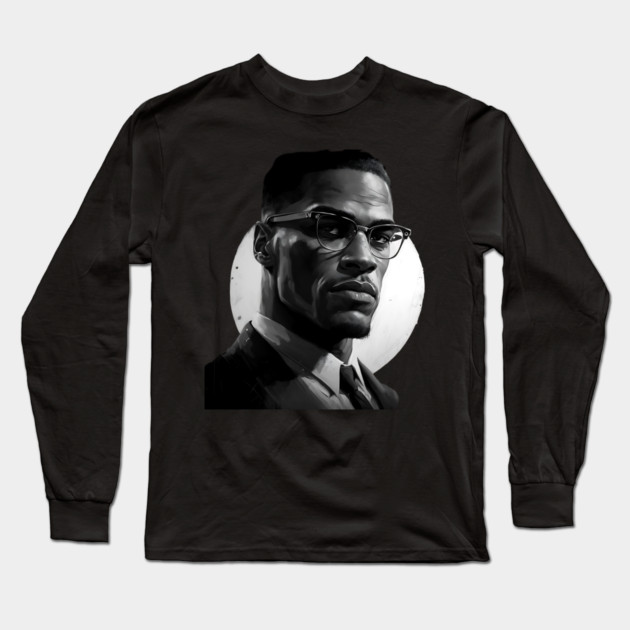 Malcolm X Long Sleeve T-Shirt by UrbanLifeApparel