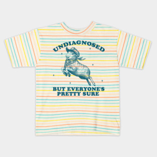Undiagnosed, But Everyone's Pretty Sure Shirt, cowboy Sheep meme shirt, weird shirt, silly meme shirt, sheep Meme Kids T-Shirt