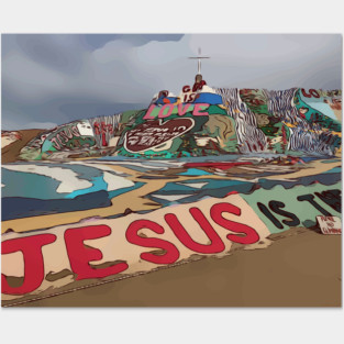 Salvation Mountain, East Jesus Posters and Art