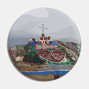 Salvation Mountain, East Jesus Slab City California Pin