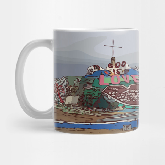 Salvation Mountain, East Jesus Slab City California by WelshDesigns