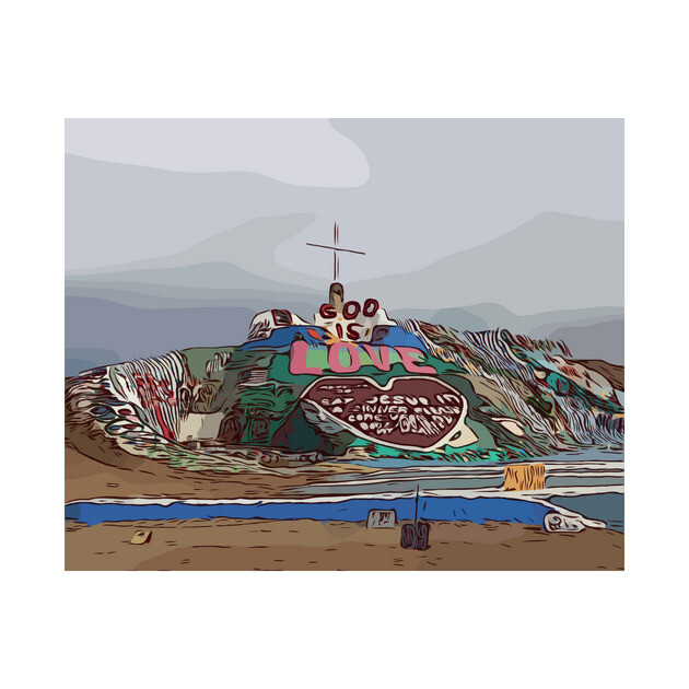 Salvation Mountain, East Jesus Slab City California by WelshDesigns